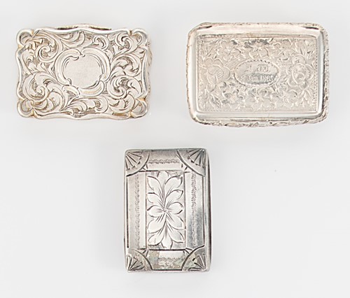 Lot 284 - A trio of 19th century silver vinaigrettes