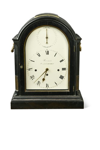 Lot 452 - A chiming bracket clock by Barrauds, Cornhill, London, early 19th century