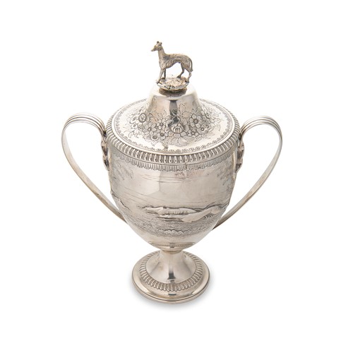 Lot 350 - A George III 18th century silver two handled coursing cup