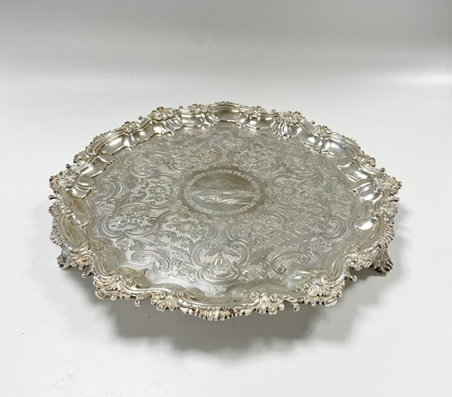 Lot 356 - The Swaffham Coursing Society - A George III silver salver