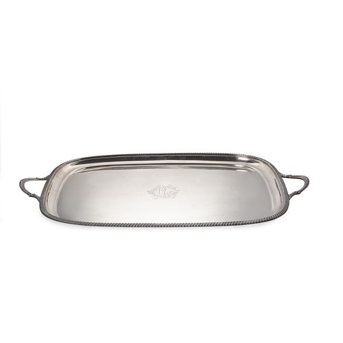 Lot 405 - An Edward VII silver two handled tray
