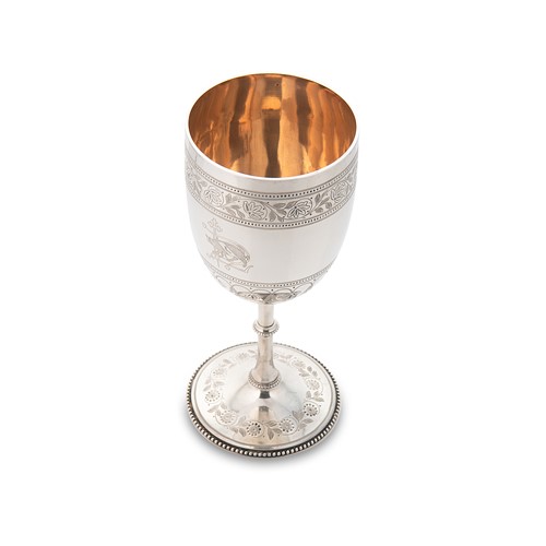 Lot 370 - A Victorian silver goblet