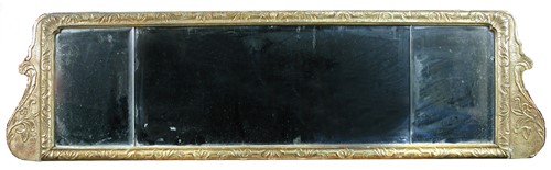 Lot 115a - A gilt framed overmantle mirror, 18th century