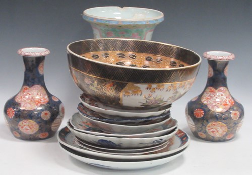 Lot 69 - A Chinese famille rose flaring vase, in Qing...