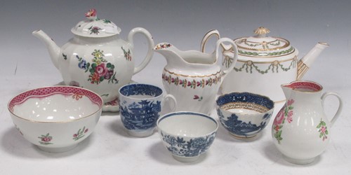 Lot 1 - Group of mainly 18th century Worcester and...