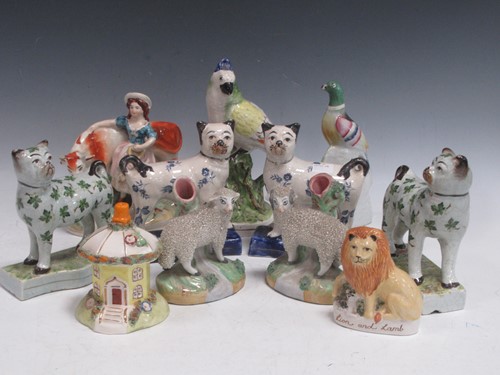 Lot 83 - Collection of Staffordshire and similar...