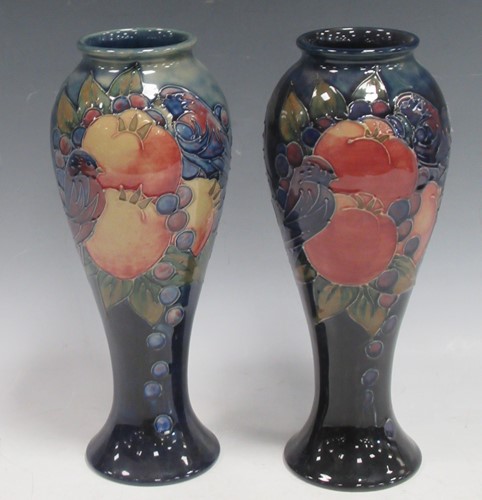 Lot 31 - A pair of modern Moorcroft baluster shaped...