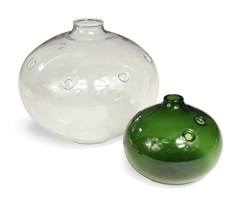 Lot 15 - Michael Bang for Holmegaard, two 'Hul' bubble vases, circa 1973