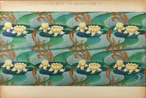 Lot 463 - Design for Glazed Tiles, circa 1900