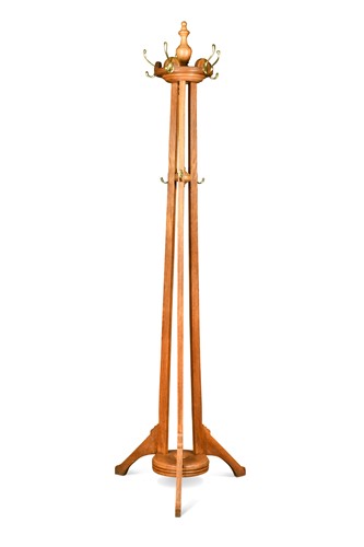 Lot 227 - An Aesthetic oak hat and coat stand