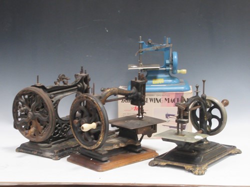Lot 79 - Three vintage sewing machines, 4 childrens or...