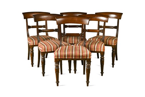 Lot 431 - A set of eight Regency bar back dining chairs