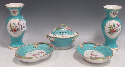 Lot 93 - Two similar Chelsea-Derby vases, circa 1780,...