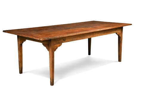 Lot 341 - A rectangular elm dining table, 19th century