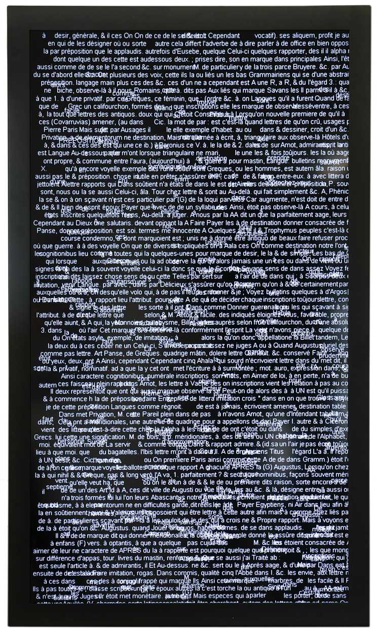 Lot 139 - Charles Sandison (b. 1969), Encyclopedie, 2010