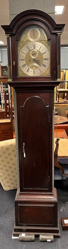 Lot 153 - A George III mahogany longcase close, Samuel...