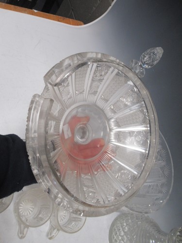Lot 50 - A 20th century cut glass lidded punch bowl 19...