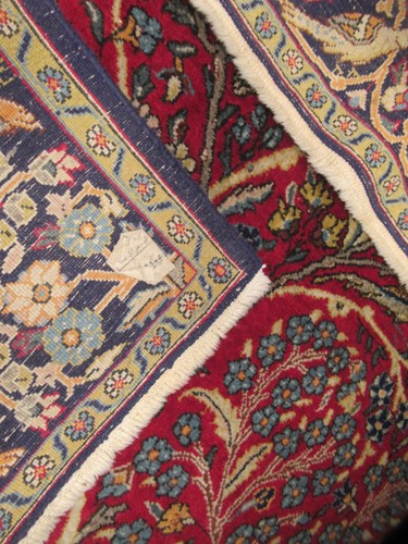Lot 454 - A Tabriz tree of life rug birds and animals on...