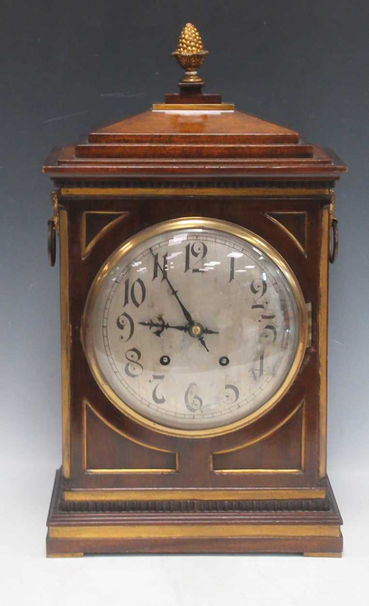 Lot 9 - A Regency style mahogany bracket clock, late...