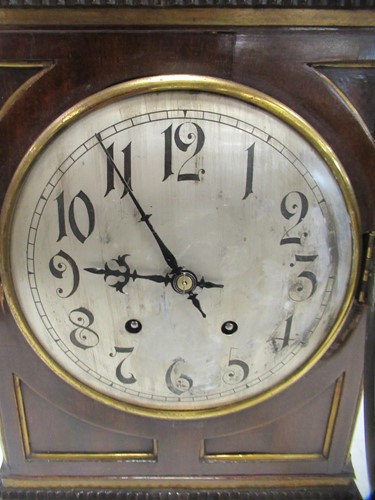 Lot 9 - A Regency style mahogany bracket clock, late...