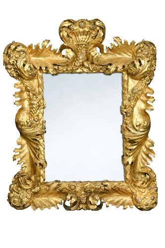 Lot 365 - A Continental mirror of large proportions, early 18th century