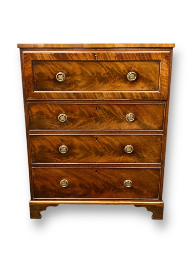 Lot 590 - Early 19th century mahogany chest of drawers...