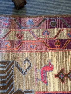 Lot 453 - A Caucasian rug, with three central medallions...