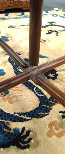 Lot 37 - A Chinese hardwood card or games table, late 19th century
