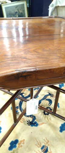 Lot 37 - A Chinese hardwood card or games table, late 19th century