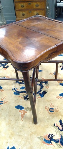 Lot 37 - A Chinese hardwood card or games table, late 19th century