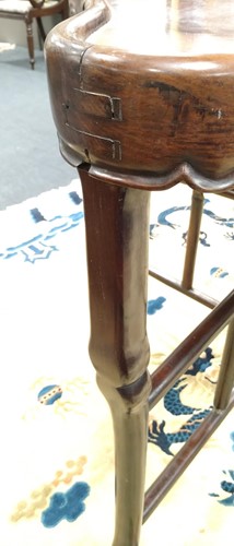 Lot 37 - A Chinese hardwood card or games table, late 19th century