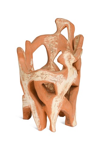 Lot 82 - Evelyn Krackover (b. 1919), a terracotta figure group