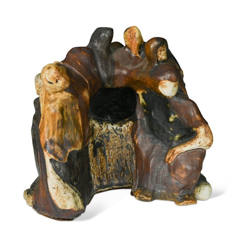 Lot 83 - Evelyn Krackover (b. 1919), an abstract pottery group of figures