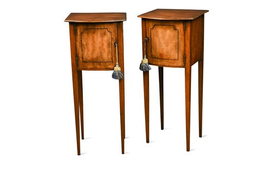 Lot 575 - A pair of mahogany night stands, 19th century