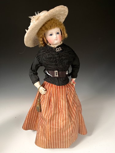 Lot 53 - A Simonne bisque shoulder head fashion doll, circa 1870