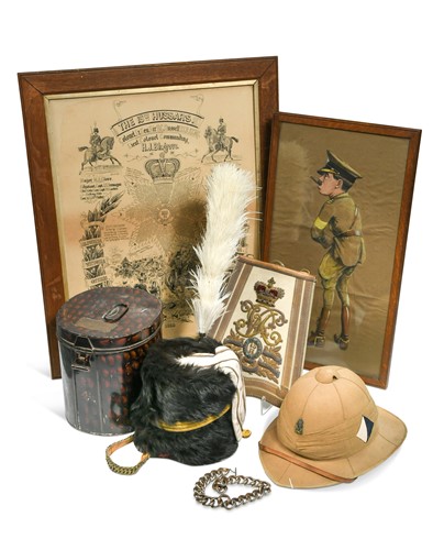 Lot 605 - Militaria, a collection of items belonging to Major E. W. Denny, 13th Hussars