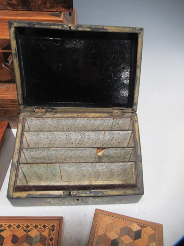 Lot 10 - A collection of wooden and other boxes to...