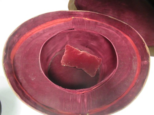Lot 23 - A large silk top hat in leather case Internal...