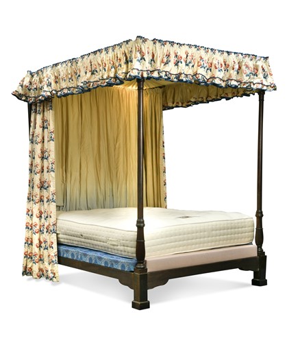 Lot 433 - A Regency style mahogany four poster bed, 20th century