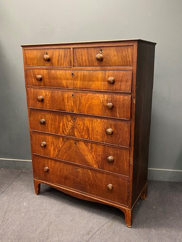 Lot 390 - A Victorian mahogany tallboy chest of drawers,...