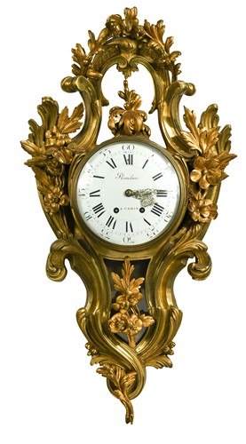 Lot 542 - A French ormolu cartel clock by Planchon a Paris, 19th century