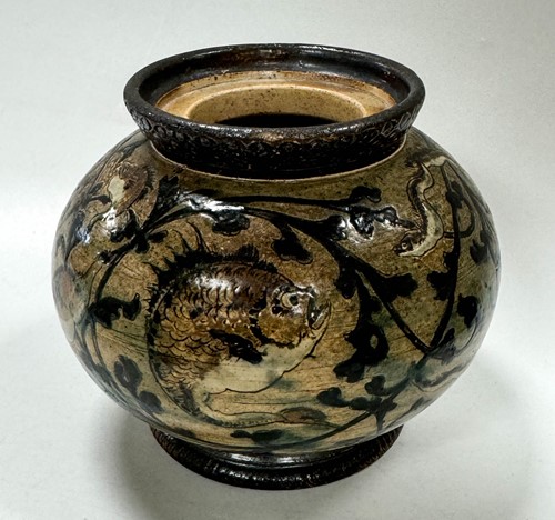 Lot 29 - Robert Wallace Martin for the Martin Brothers, a stoneware pot, 1888