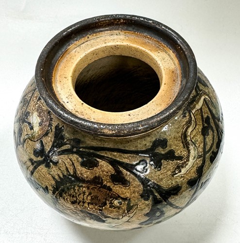 Lot 29 - Robert Wallace Martin for the Martin Brothers, a stoneware pot, 1888