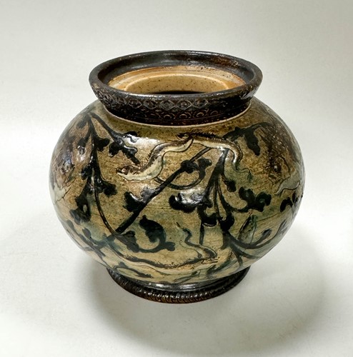Lot 29 - Robert Wallace Martin for the Martin Brothers, a stoneware pot, 1888
