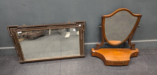Lot 703 - A dressing table mirror together with a small...