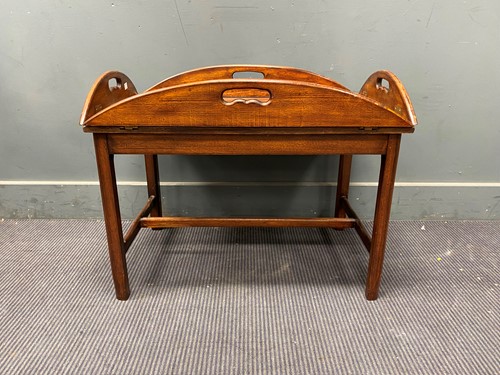 Lot 709 - A Butler's tray table, open 55cm x 90.5cm x...