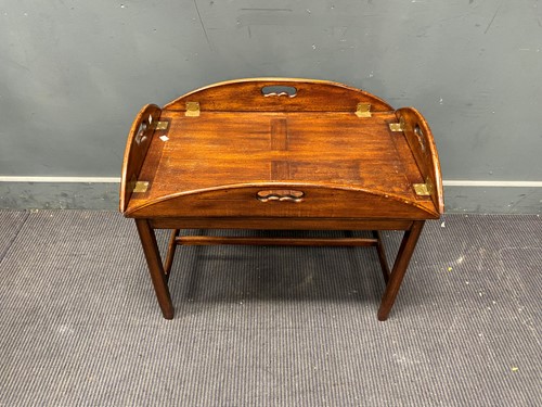Lot 709 - A Butler's tray table, open 55cm x 90.5cm x...
