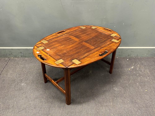 Lot 709 - A Butler's tray table, open 55cm x 90.5cm x...