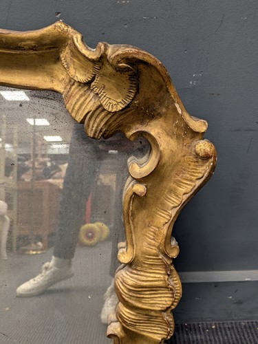 Lot 779 - A 19th century gilt framed overmantle mirror....