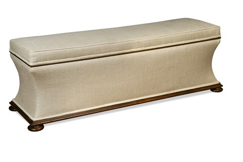 Lot 576 - A Victorian walnut rectangular ottoman
